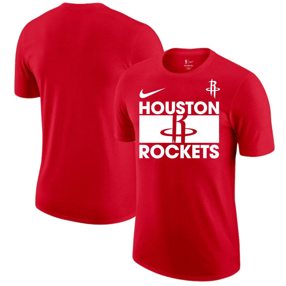 Men 2025 NBA Houston Rockets Red Nike T shirts style 1->nba t-shirts->Sports Accessory